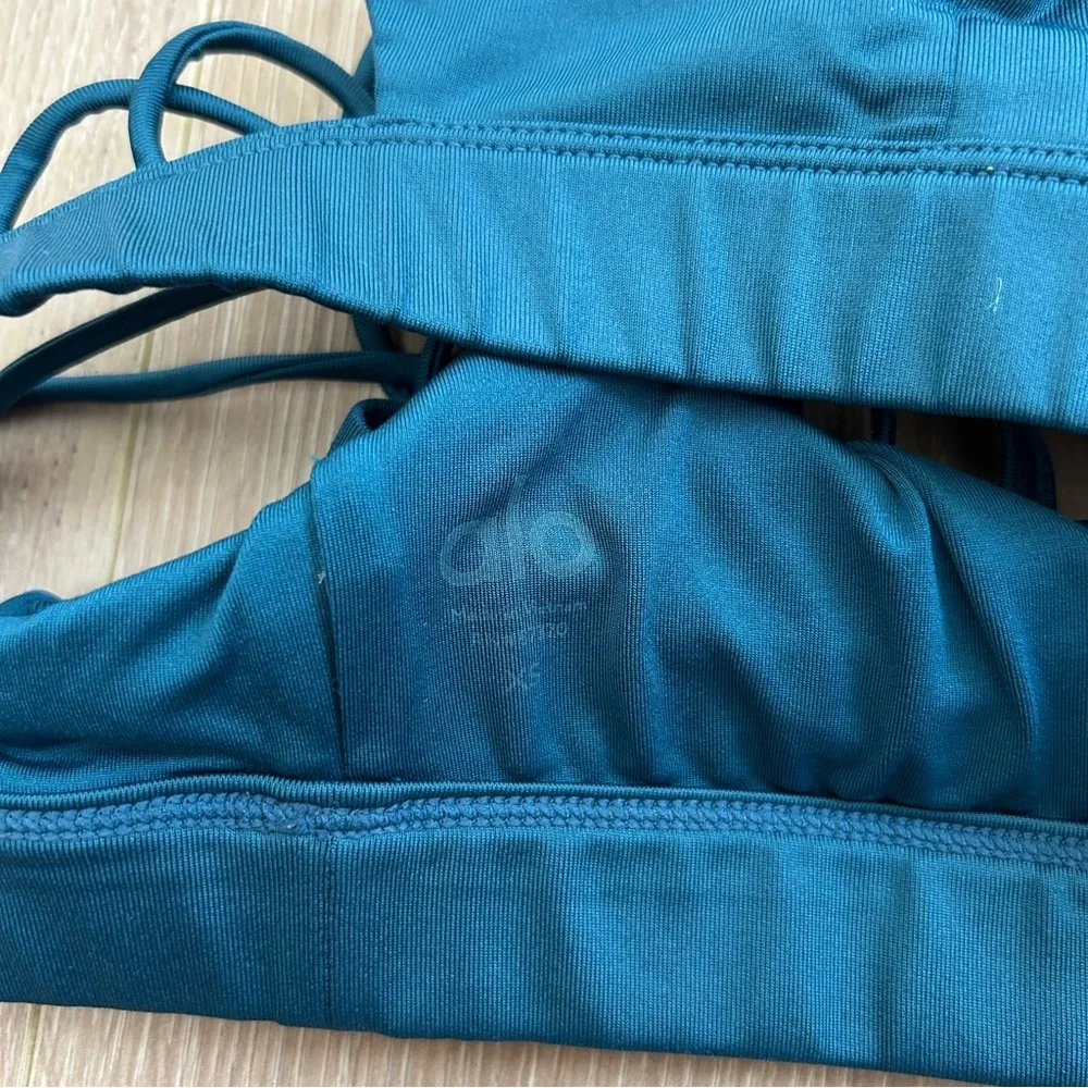 Alo Yoga Sunny Strappy Back Sports Bra Blue Size Extra Small - Picture 4 of 4
